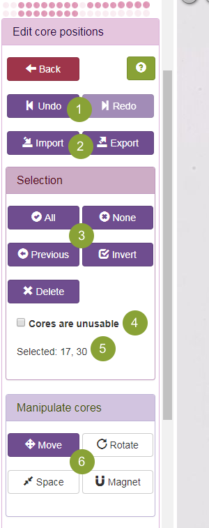 Edit Core Positions